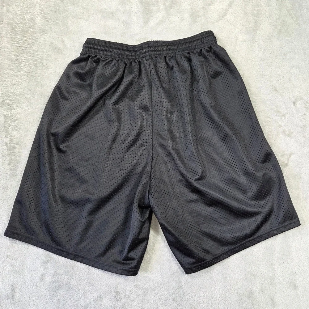 Alleson Athletic Mens Black Mesh Basketball Shorts Moorhead Graphic Size Medium